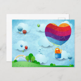 Cartão Postal O amor está no ar