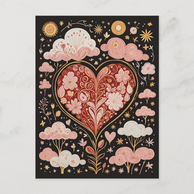 Cartão Postal O amor está no ar (Frente)