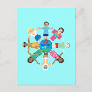 Cartão Postal O amor faz deste mundo uma família