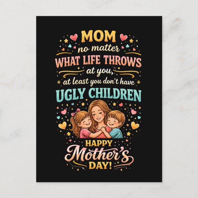 Cartão Postal O Amor Risonho da Mamãe (Frente)