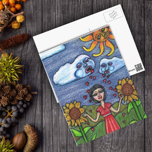 Cartão Postal O Amor Vai Fazer Você Crescer