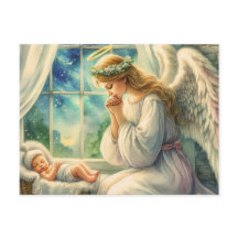 o anjo da guarda reza pelo berço do bebê