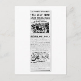 Cartão Postal O anúncio da Wild West Show de Forepaugh