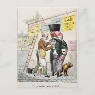 Cartão Postal O anúncio de um Bill Sticker, 1820