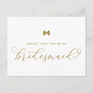 Cartão Postal O Arco Dourado De Fita Será Minha Placa De Bridesm
