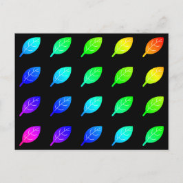 Cartão Postal O Arco-Íris Deixa Símbolos De Folha Multicolores C