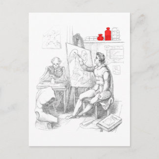 Cartão Postal O Artista Pinta A Morte