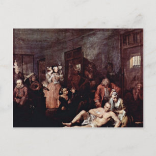 Cartão Postal O Asilo Lunático " De Hogarth William