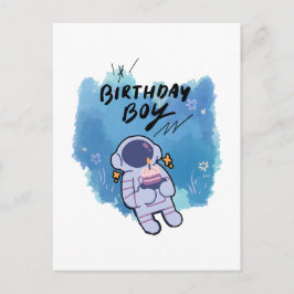Cartão Postal O Astronauta de Aniversário