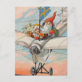 Cartão Postal “O Avião de Natal” por Jenny Nystrom