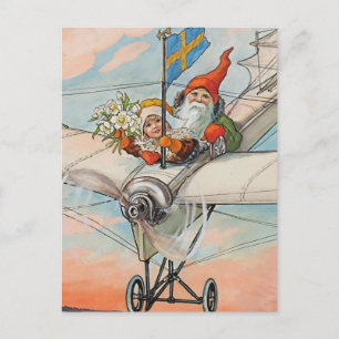 Cartão Postal “O Avião de Natal” por Jenny Nystrom