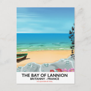 Cartão Postal O Baía de Lannion França pôster de viagem