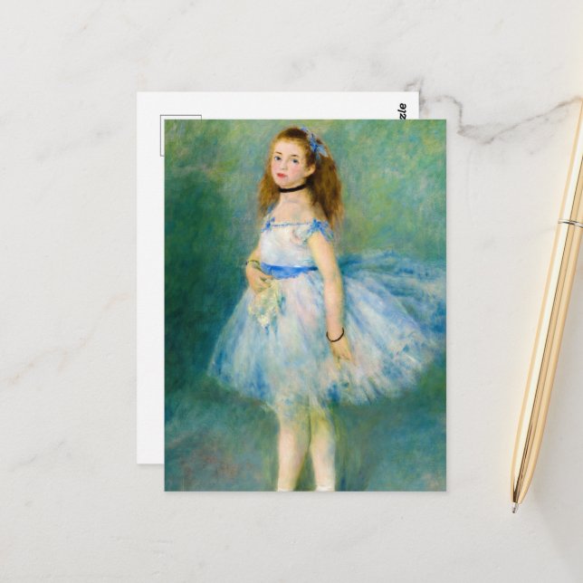 Cartão Postal O bailarino de Pierre-Auguste Renoir (Frente/Verso In Situ)