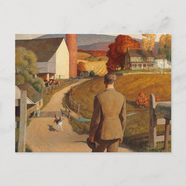 Cartão Postal O baile, 1945, de Newell Convers Wyeth (Frente)