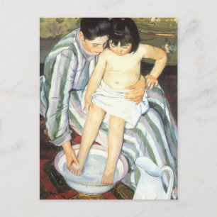 Cartão Postal O Banho de Criança por Mary Cassatt Impressionismo