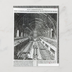 Cartão Postal O Banquete de coroação em Westminster Hall