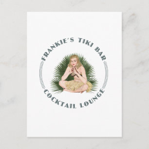 Cartão Postal O Bar de Frankie Hula Girl Cocktail Lounge