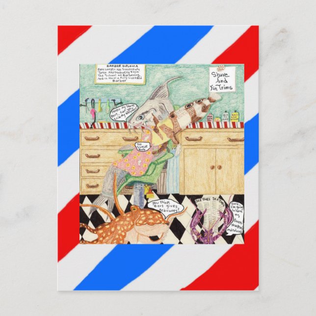 Cartão Postal O barbeiro (Frente)