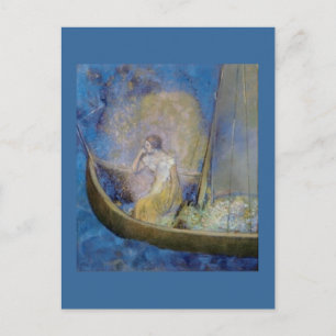 Cartão Postal O barco Mapa postal