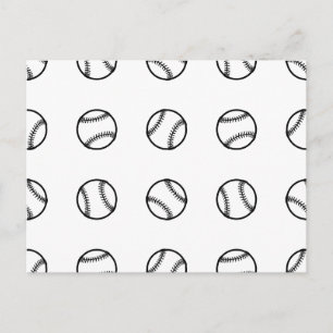 Cartão Postal O Baseball descreve a cor PERSONALIZADA da arte de
