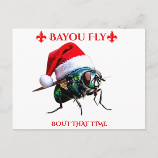 Cartão Postal O Bayou Fly deseja Felizes Festas  (Frente)