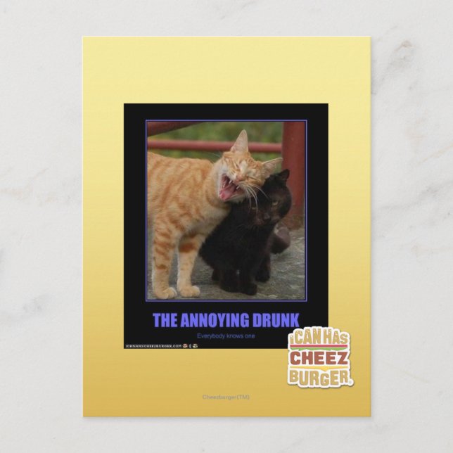 Cartão Postal O Bebado irritante (Frente)