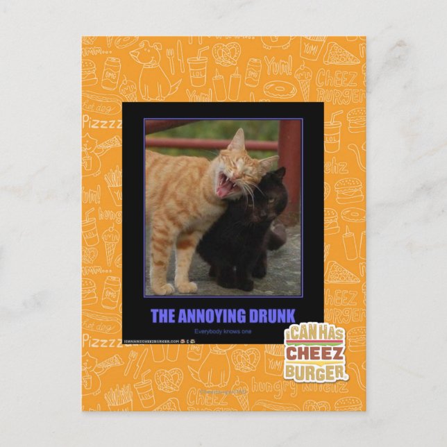 Cartão Postal O Bebado irritante (Frente)