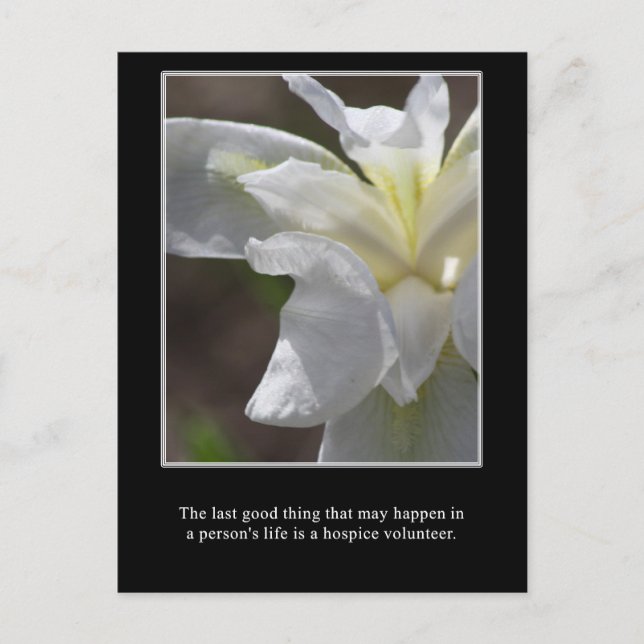 Cartão Postal O bem de um voluntário hospitalar (Frente)