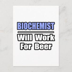 Cartão Postal O Bioquímico Trabalhará Para A Cerveja.