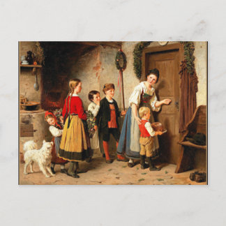 Cartão Postal O Bolo de Aniversário, pintura de vintage