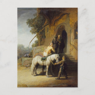 Cartão Postal O Bom Samaritano por Rembrandt