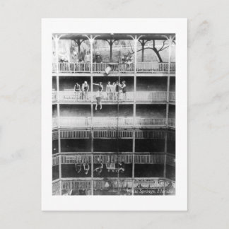 Cartão Postal O branco salta foto do vintage de Florida o