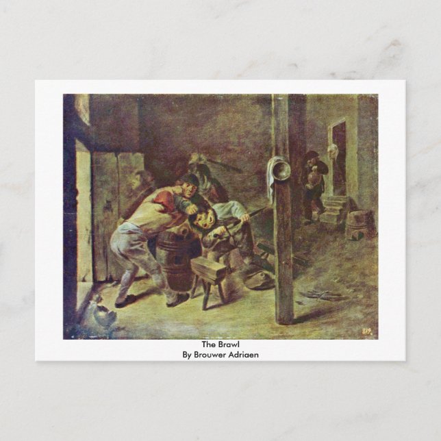 Cartão Postal O Brawl De Brouwer Adriaen (Frente)