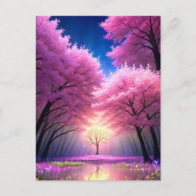 Cartão Postal O brilho mágico da árvore do Ouro (Frente)