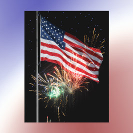 Cartão Postal O brilho vermelho dos foguetes