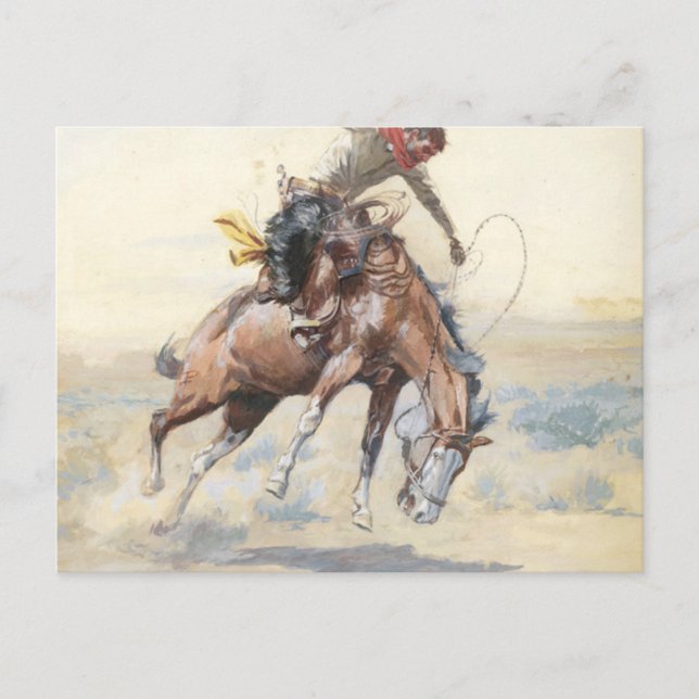 Cartão Postal O Bucker 1904 Por Charles Marion Russell (Frente)