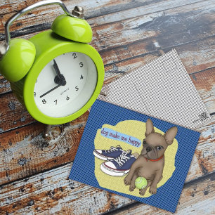 Cartão Postal O Bulldog francês... a vida com um cão. Cachorro m