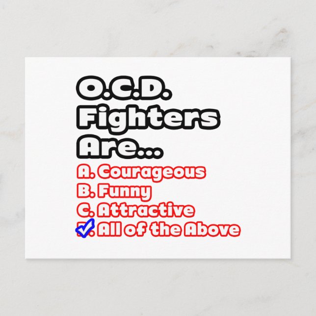Cartão Postal O.C.D. Fighter Quiz (Frente)