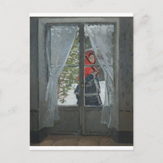 Cartão Postal O Caco Vermelho, Retrato de Monet (1873) (Frente)