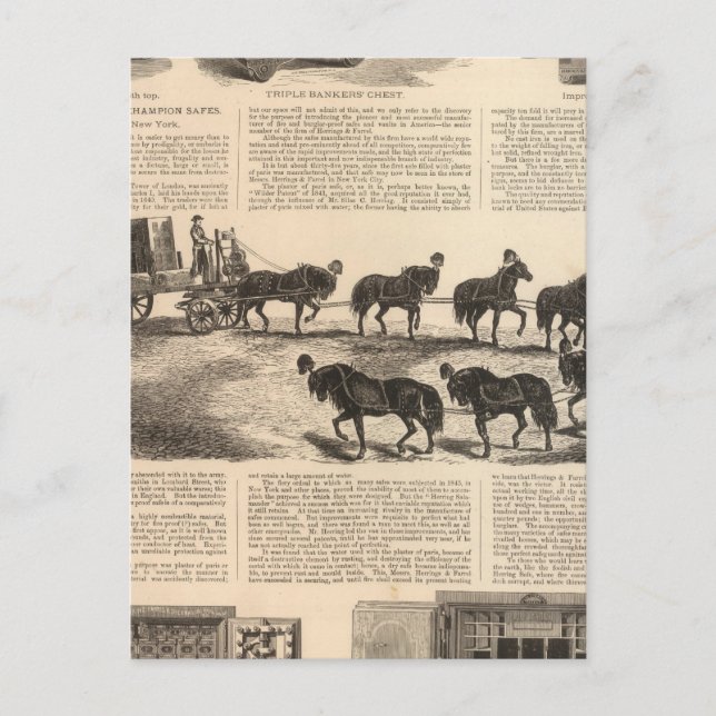 Cartão Postal O campeão de patentes do Herring Safes (Frente)