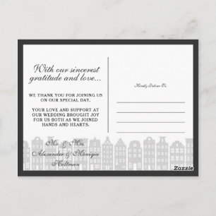 Cartão Postal O Canal De Amsterdã Agradece A Colagem De Fotos