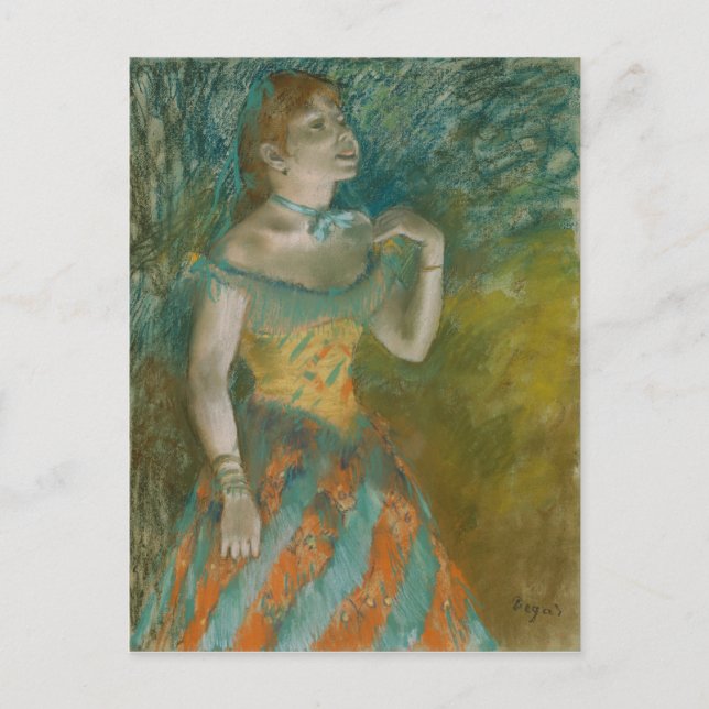 Cartão Postal O Cantor em Verde - Edgar Degas (Frente)