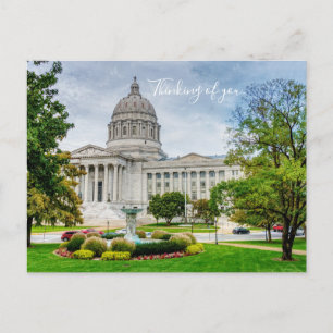 Cartão Postal O Capitólio De Missouri Pensando Em Você Postcard