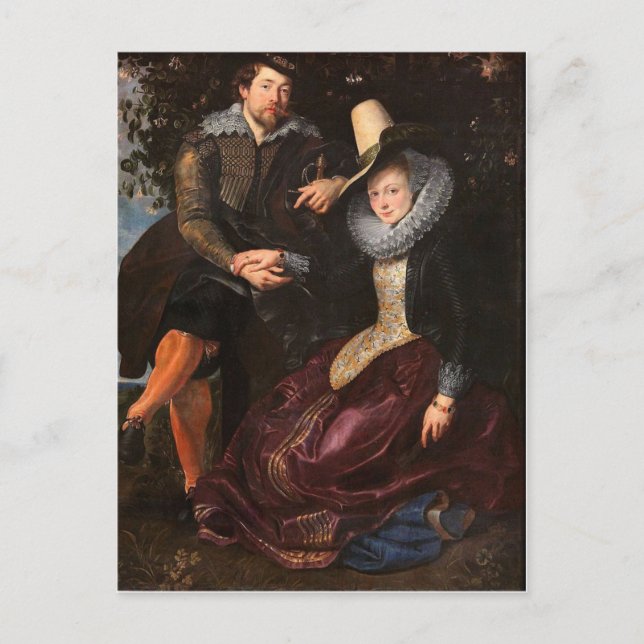 Cartão Postal O Caramanchão de Madressilva por Peter Paul Rubens (Frente)