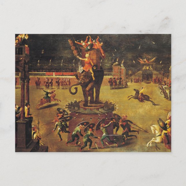 Cartão Postal O carrossel do elefante (Frente)