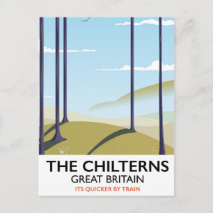 Cartão Postal O cartaz de viagem dos Chilterns Grã-Bretanha