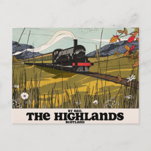 Cartão Postal O Cartaz de Viagem dos Highlands da Escócia
