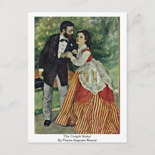 Cartão Postal O Casal Sisley De Pierre-Auguste Renoir