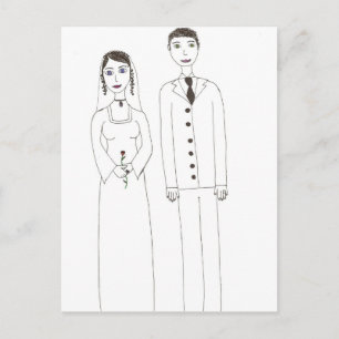 Cartão Postal O casamento clássico