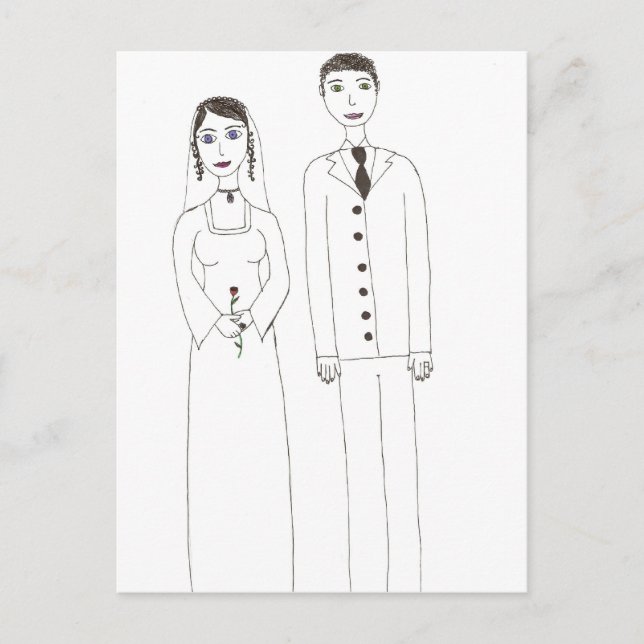 Cartão Postal O casamento clássico (Frente)